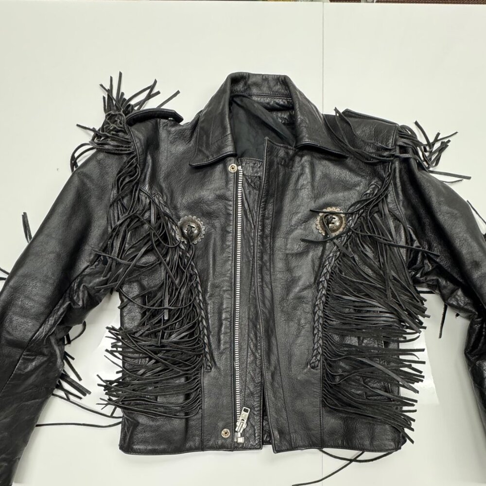Fringe Leather Coat